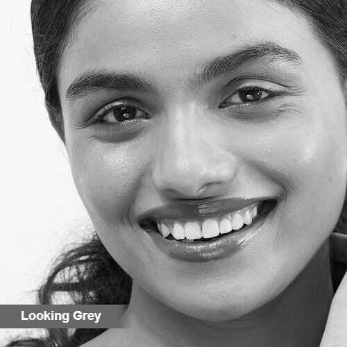 Por que minha maquiagem parece cinza?