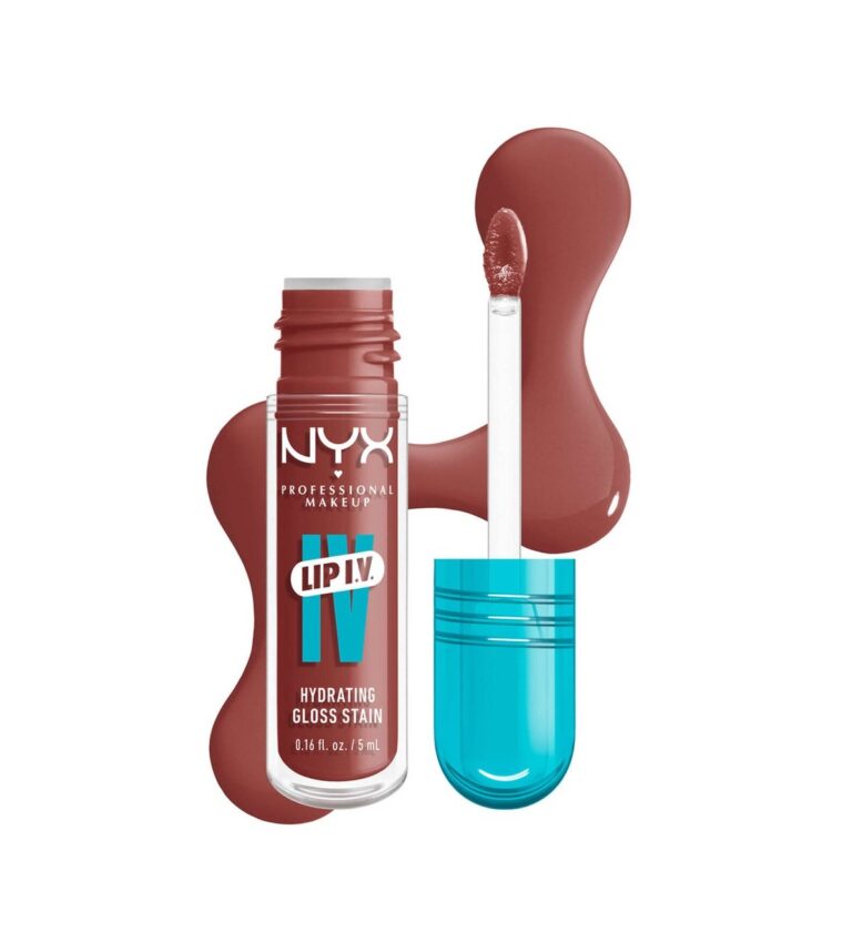 NYX LIP IV Revisão e amostras de manchas hidratantes de brilho