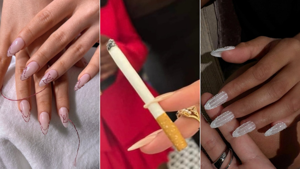 20 desenhos de unhas super finos de Met 2025