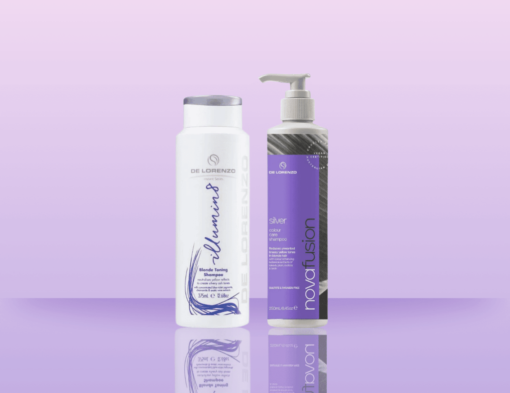 De Lorenzo Nova Fusion Silver vs Illumin8 Shampoo loiro