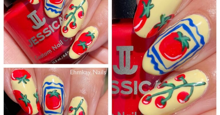 Ehmkay Nails: Tomate 🍅 Unhas Art