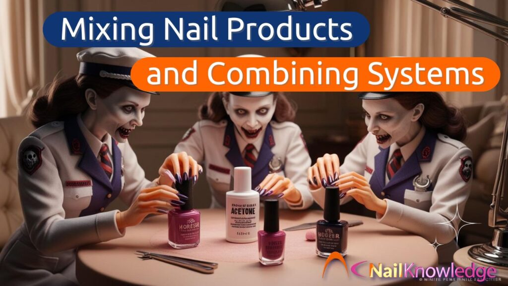 Misturando produtos de unhas para unhas vs aprimoramentos