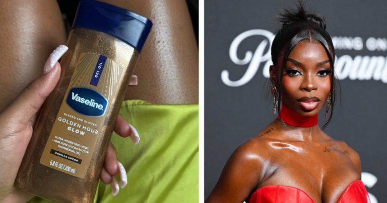 Vaselina Videira e brilho da revisão do óleo corporal com fotos