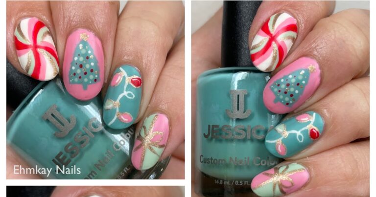 unhas ehmkay: Nail Art Pastel de Natal