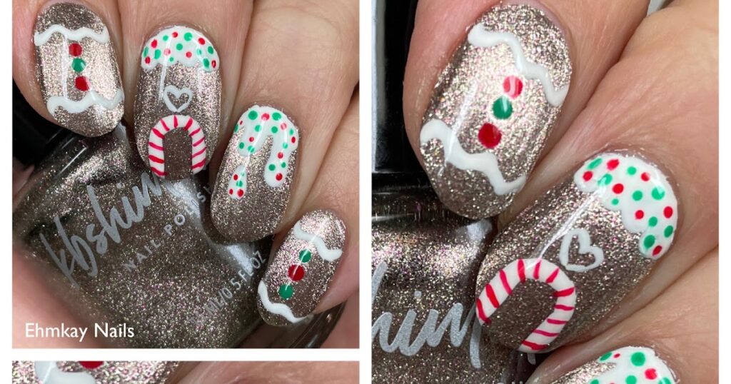 unhas ehmkay: Nail Art de férias de gengibre