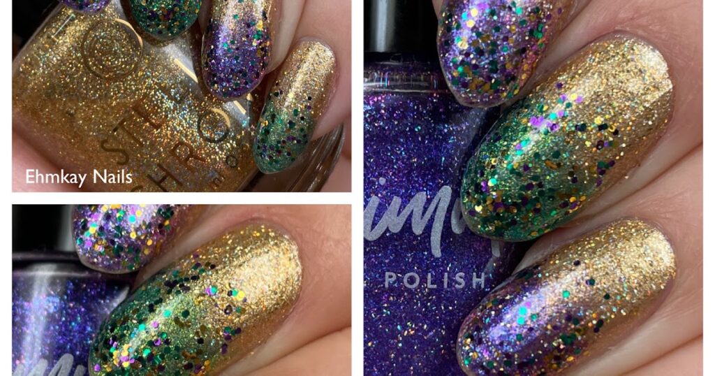 unhas ehmkay: Nail Art de Mardi Gras