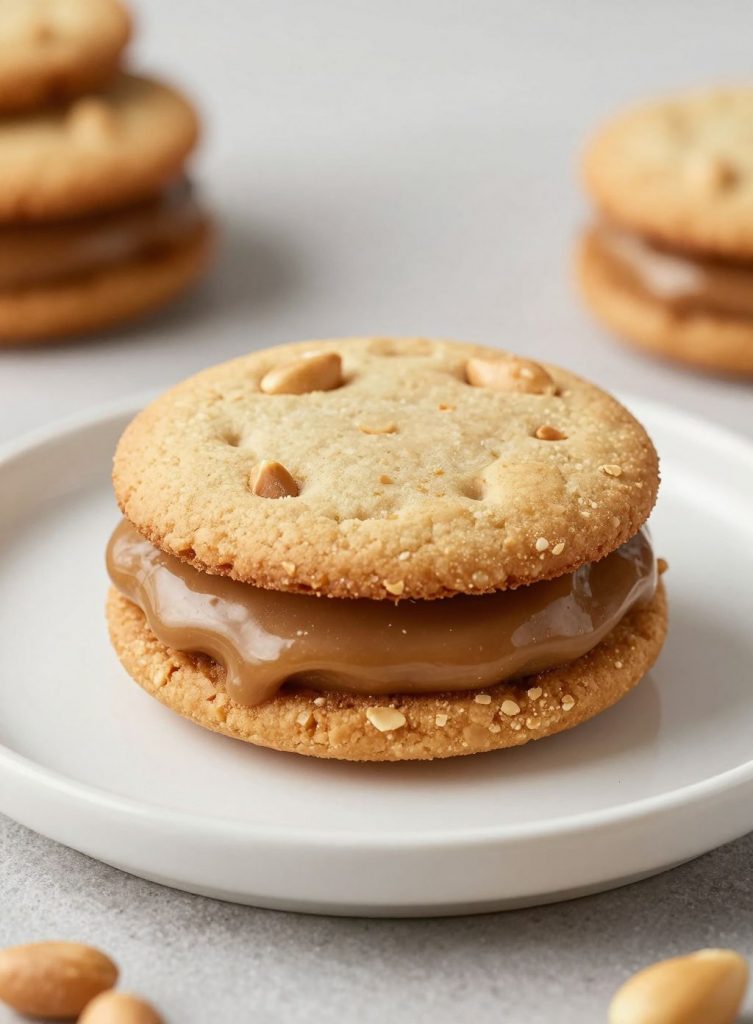 Sanduíches festivos de biscoito de manteiga de amendoim que todo mundo adora