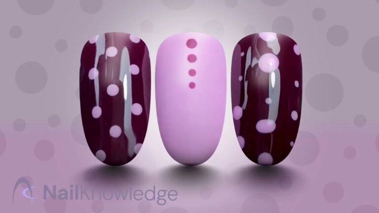 modern polka dot nails micro dot design