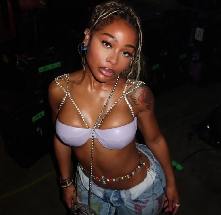 Jayda Cheaves Night Out Look: Inside the Graffiti Denim and Braids Slay