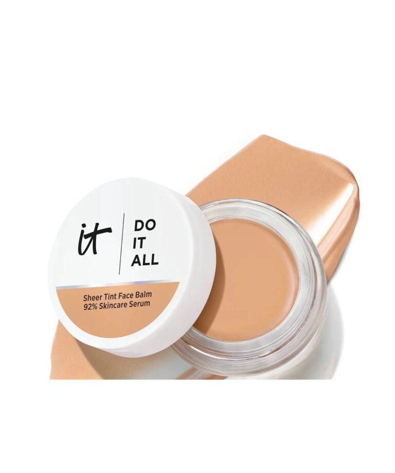 Amostras de revisão de bálsamo facial IT Cosmetics Do It All Sheer Tint