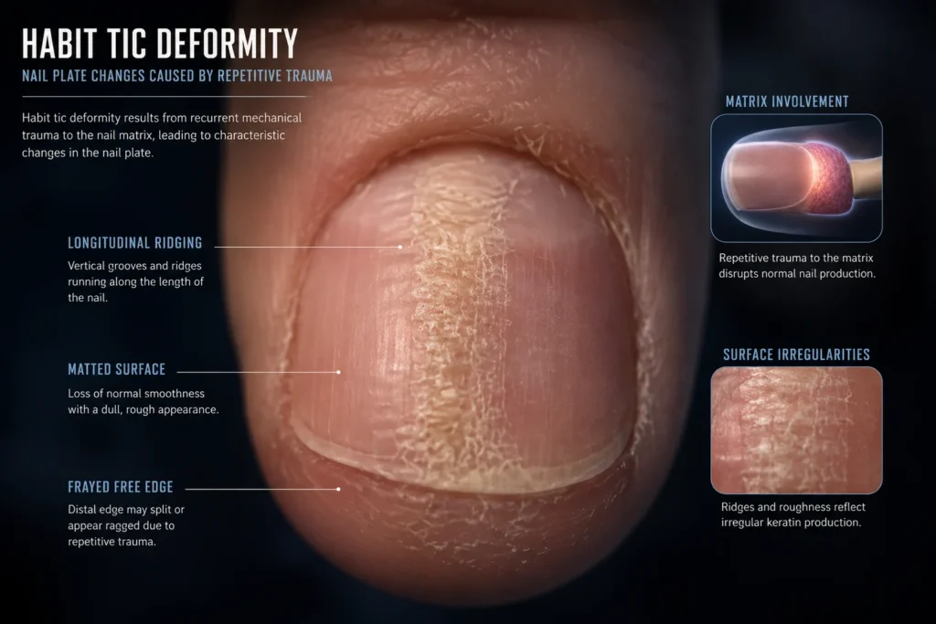 Habit-Tic Deformity Nail Ridges